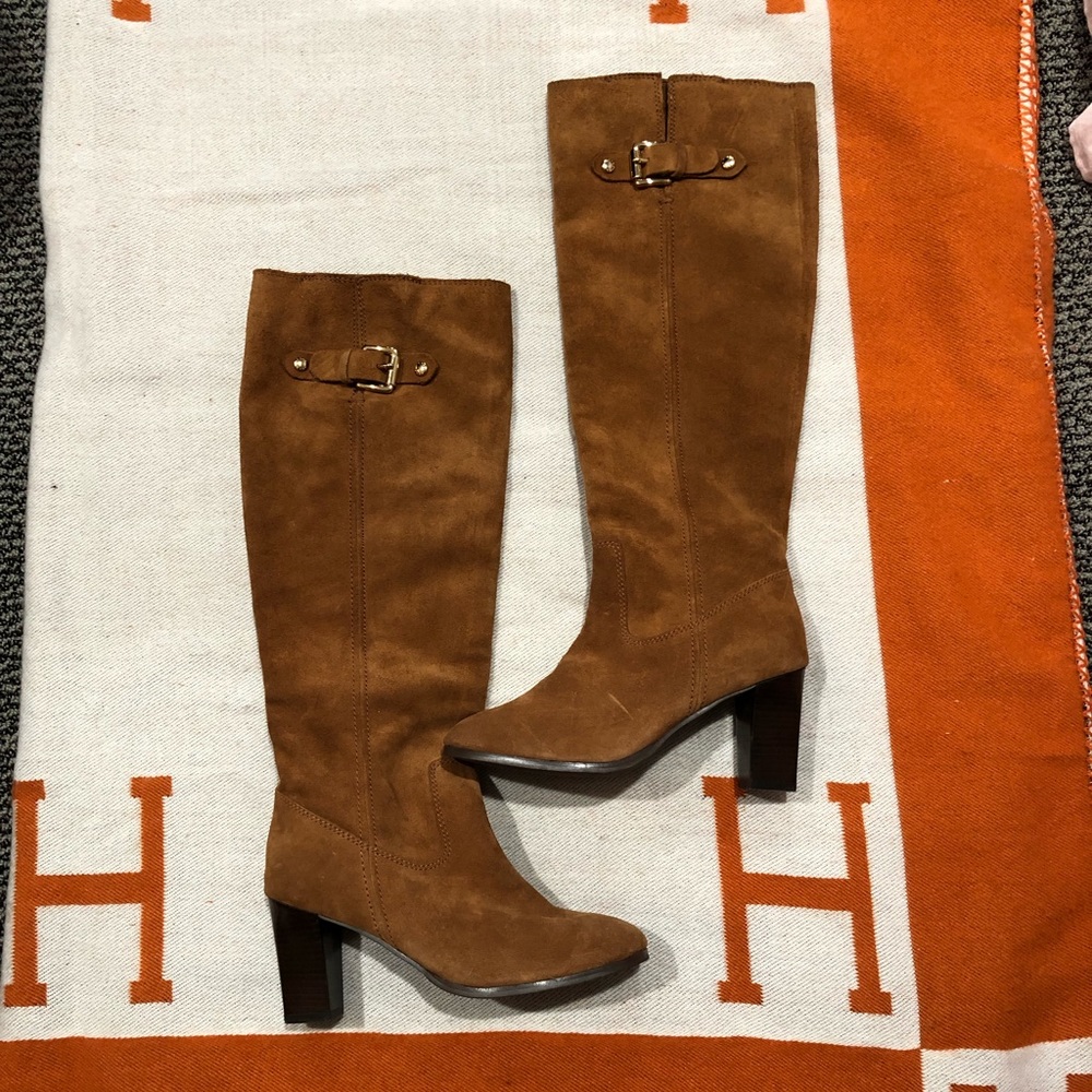 Michael Kors Burke Buckle up Suede boots